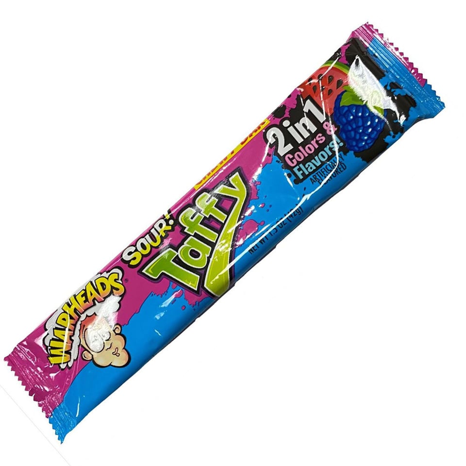 Laffy Taffy X Warheads Sour Chewy Bar Blue Raspberry&Watermelon 42g