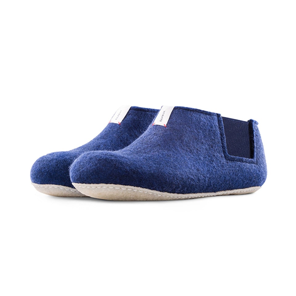 Yves Navy Blue, Wollen Pantoffel