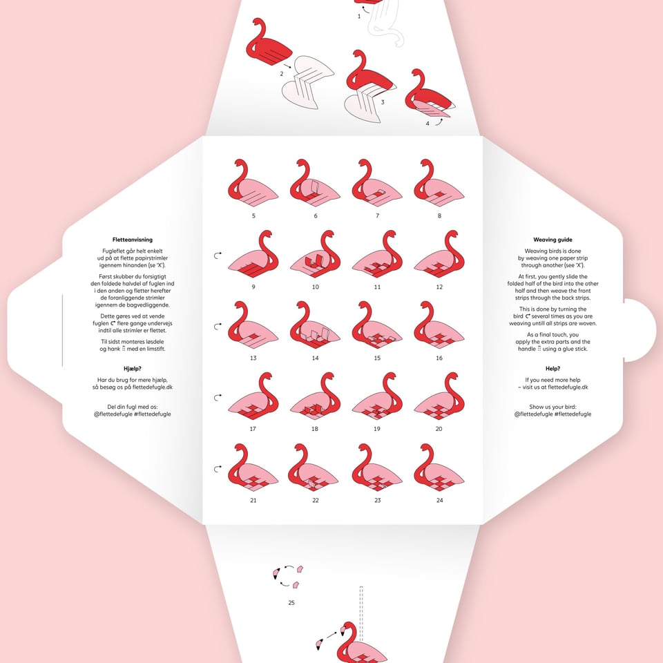 Vogelhanger Papier Flamingo