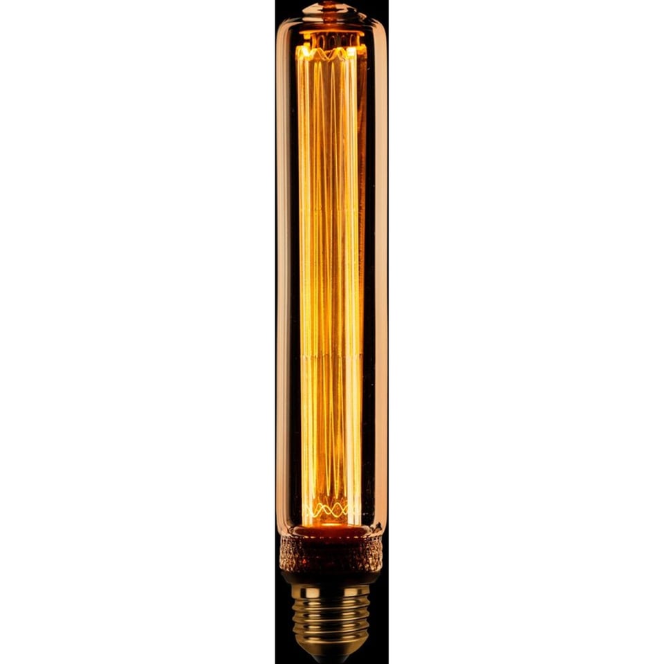 Led Kooldraad T30 30X185Mm Buislamp E27 2.3W/9W 1800K Amber Dimbaar 65L