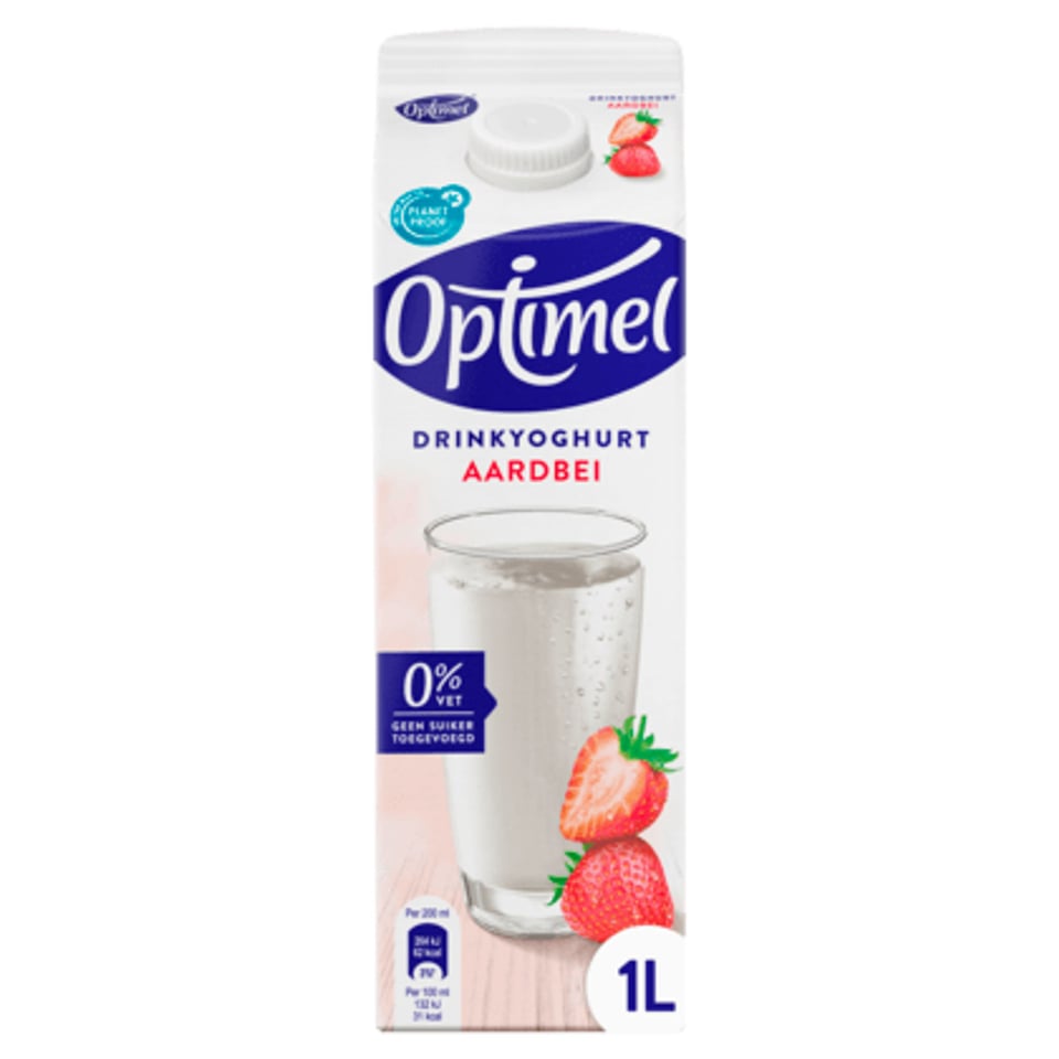 Optimel Drink Aardbei 0% Vet