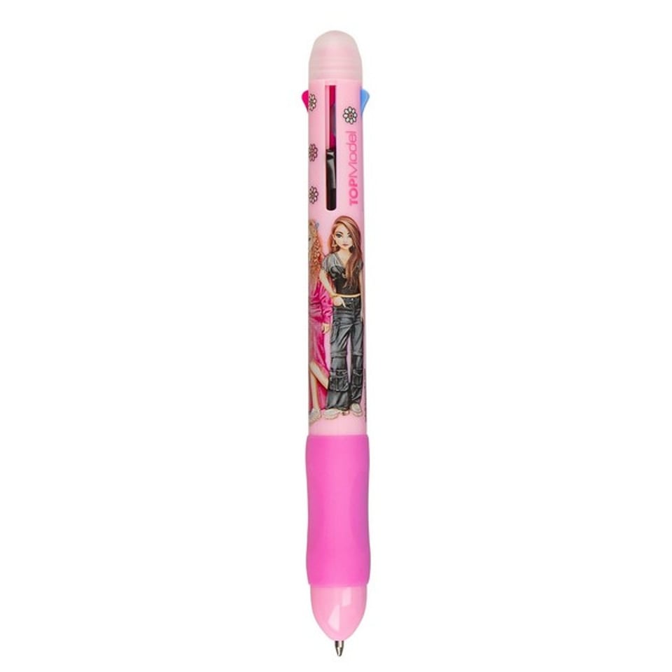 TOPModel Uitgumbare Balpen 4-in-1 Kleuren Roze