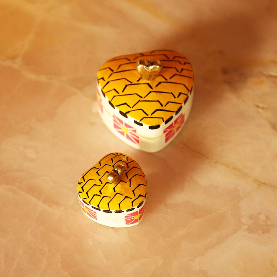 Doosje Erin Heart Multicolor Paper 8x4cm