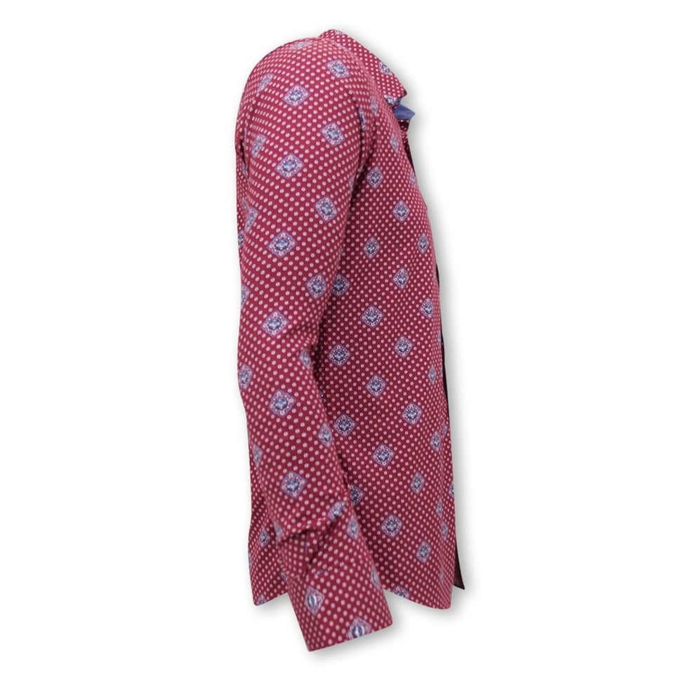 Overhemd Met Print Heren - Slim Fit - 3087 - Rood