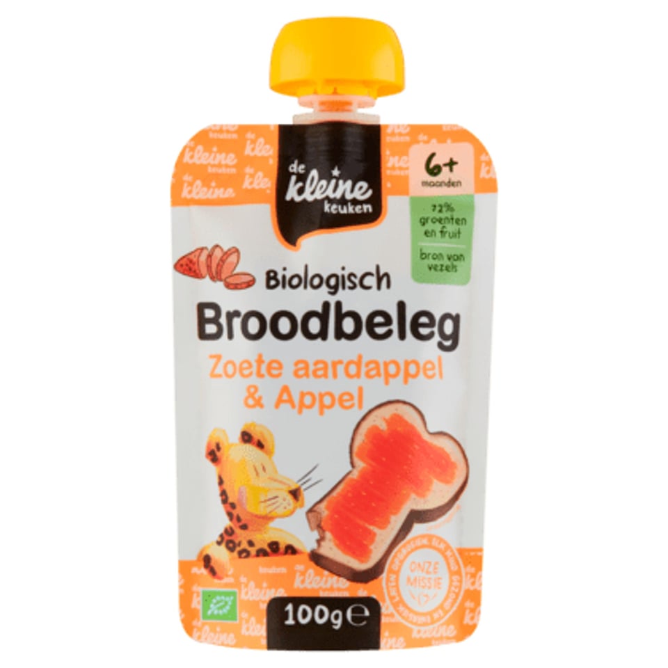 De Kleine Keuken Bio Broodbeleg Zoete Aardappel 6+