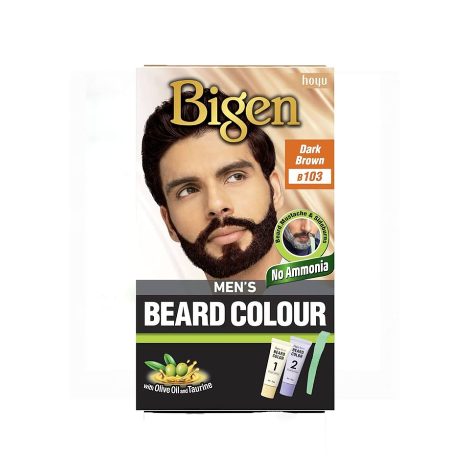 BIGEN MEN'S DARK BROWN BEARD COLOUR # B103 40 Grams