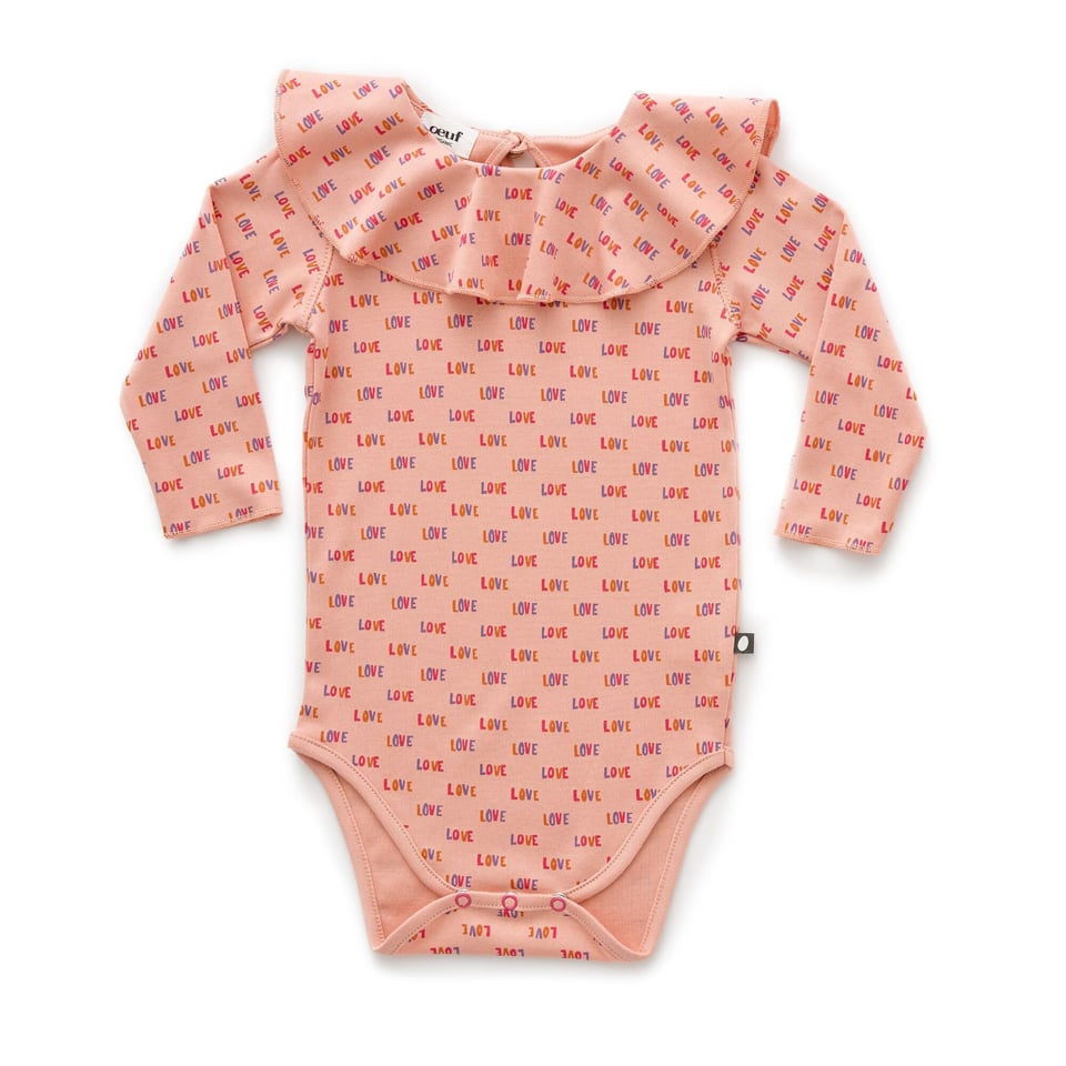 Ruffle Collar Onesie Love