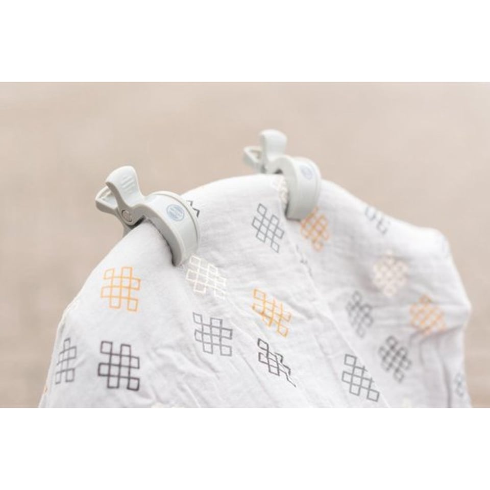 Lodger Swaddle Clips 4-Pack Grey