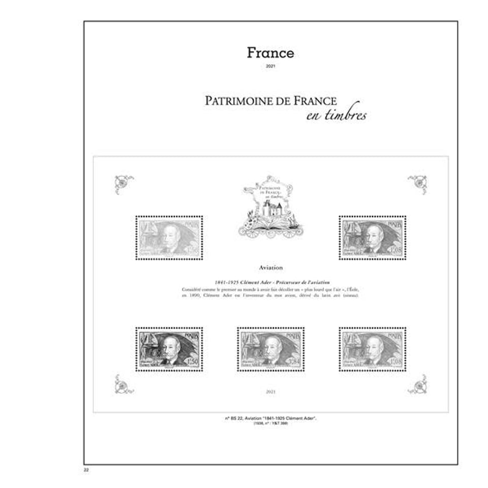 Patrimoine De France en Timbres SC - 2021