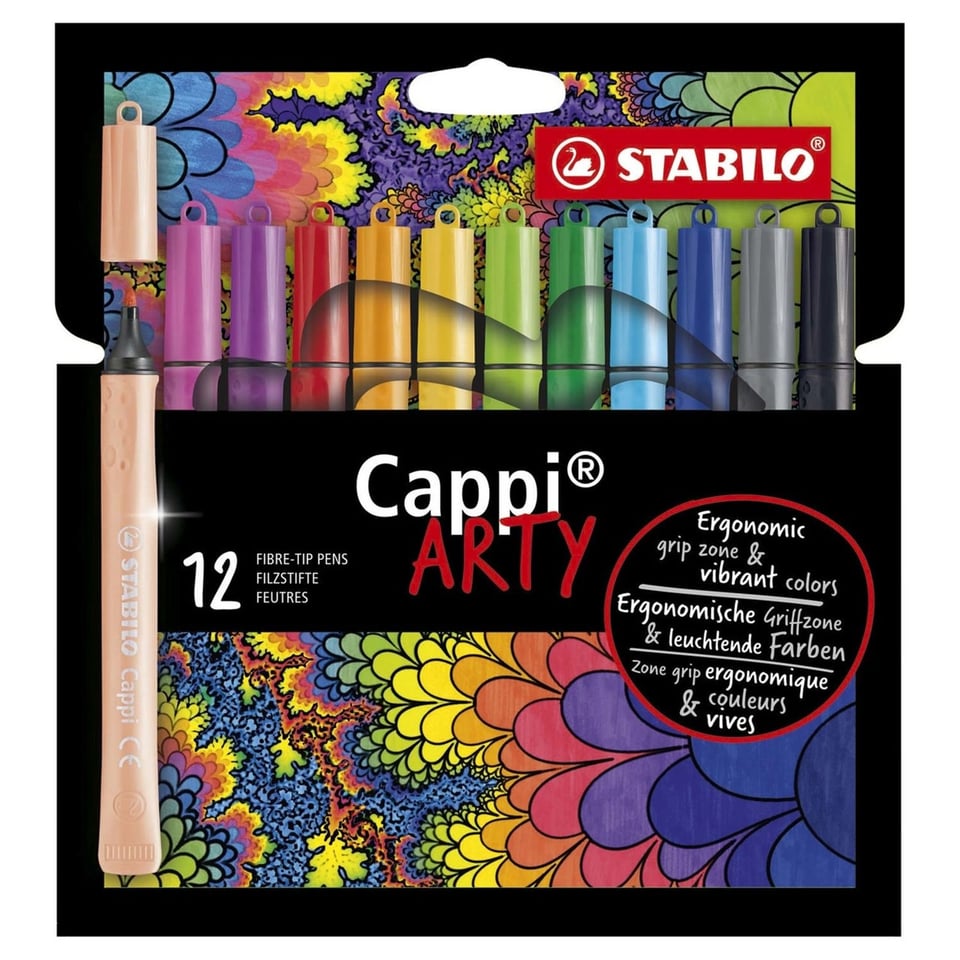 Stabilo Viltstiften Cappi Arty 12 Kleuren