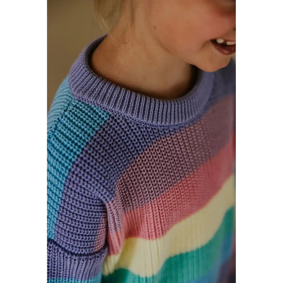 Yuki Kidswear Stripes Knitted Sweater - Doughnut