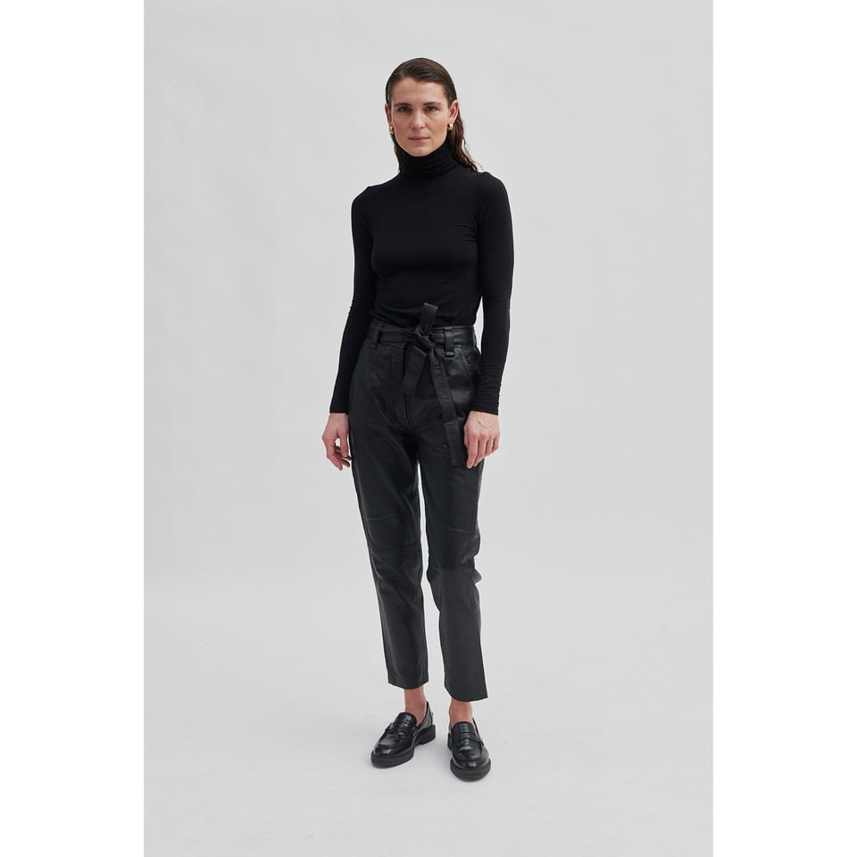 Second Female Indie Leather New Trousers - Black