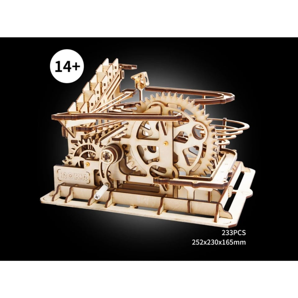 Marble Run waterwheel coaster Set Wooden 3D puzzle
