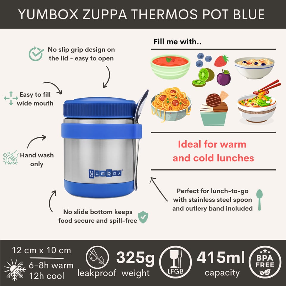 Yumbox Zuppa Neptune Blue Met Lepel - Blauw