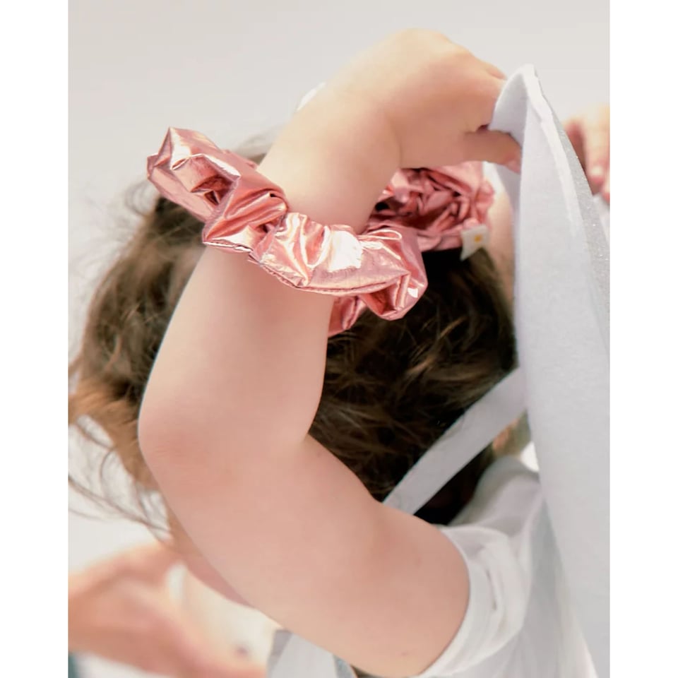 Metallic Scrunchy - Pink