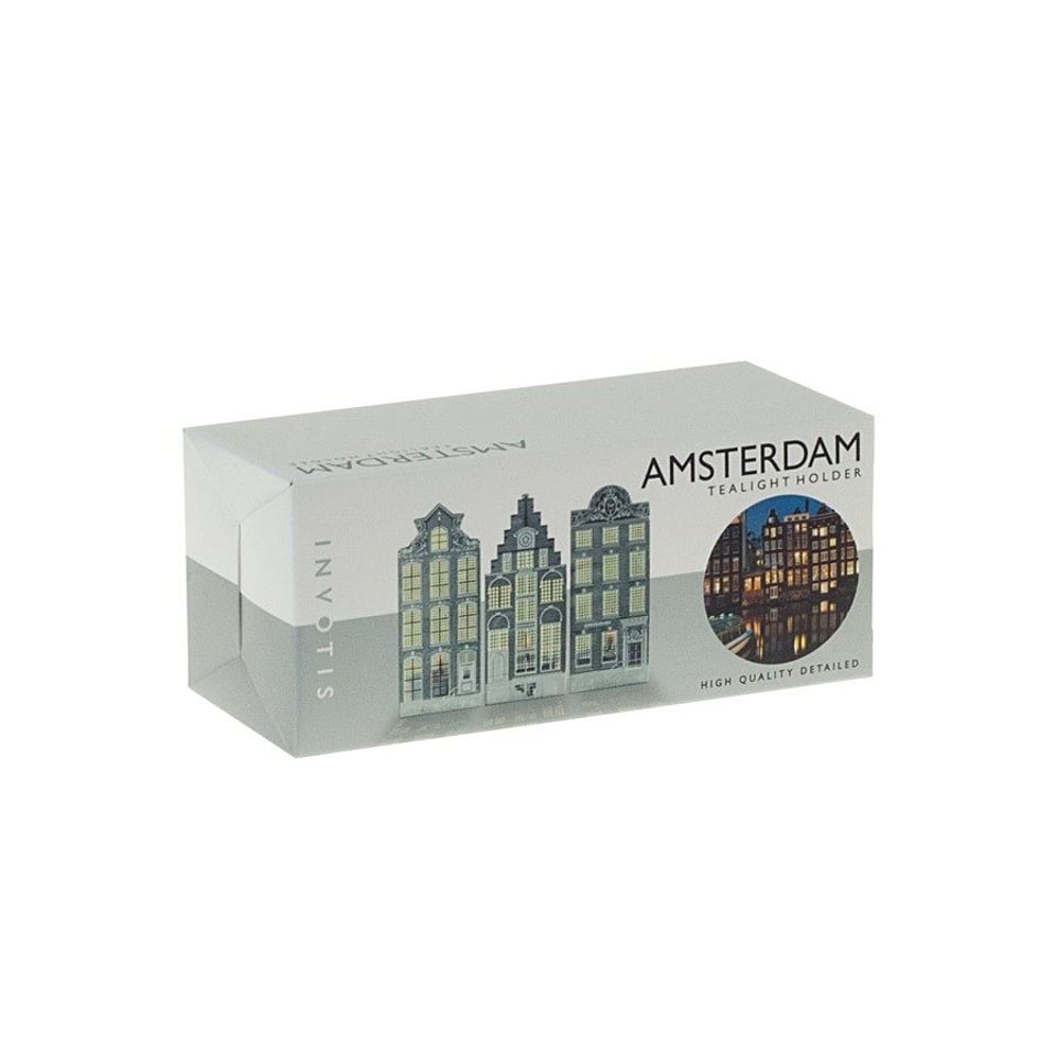Invotis Theelichthouder Amsterdam Grachtpandje Trap