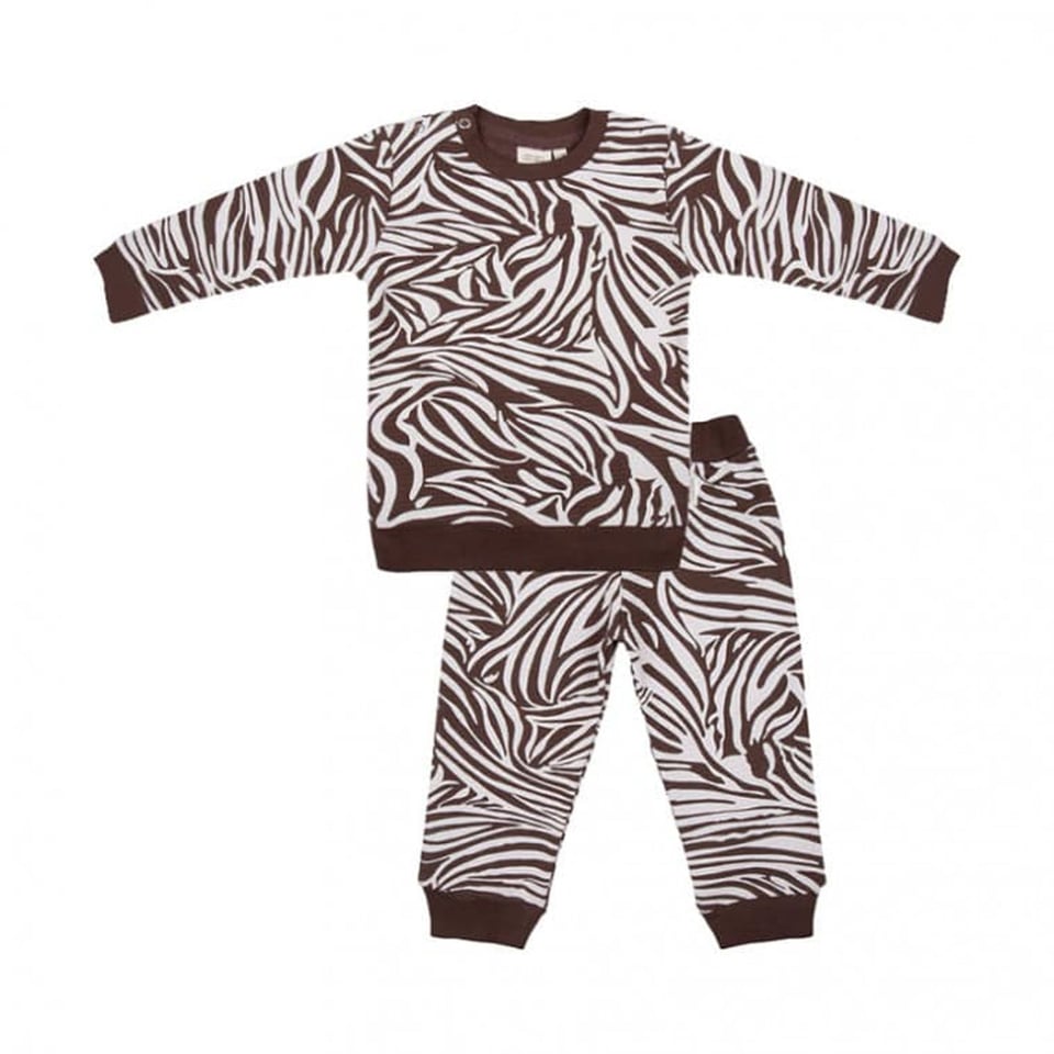 Little Indians Baby Pyjama Waffle Zebra Organic Cotton