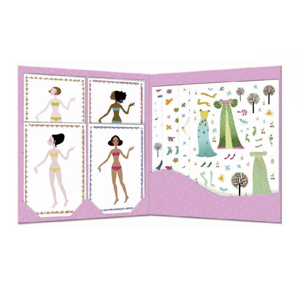 Djeco Stickers & Paperdolls Dresses Through the Seasons 4-8 Jaar