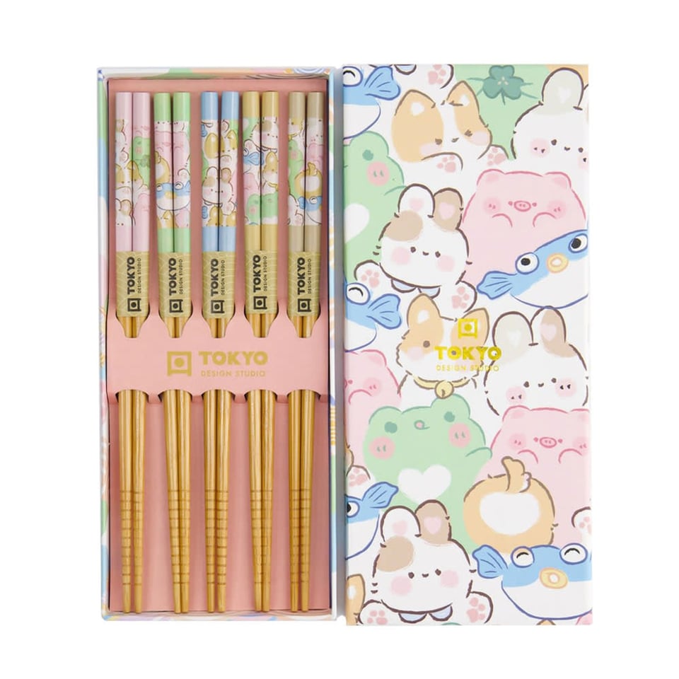 Eetstokjes Kawaii Animal Set/5 in Cadeau Doos