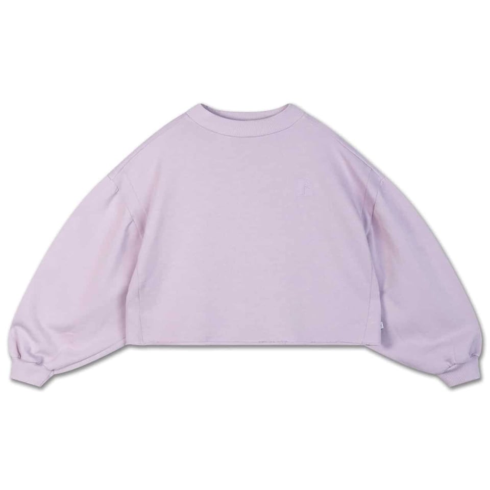 Repose Ams 21. Crop Heart Sweater Lavender Fog