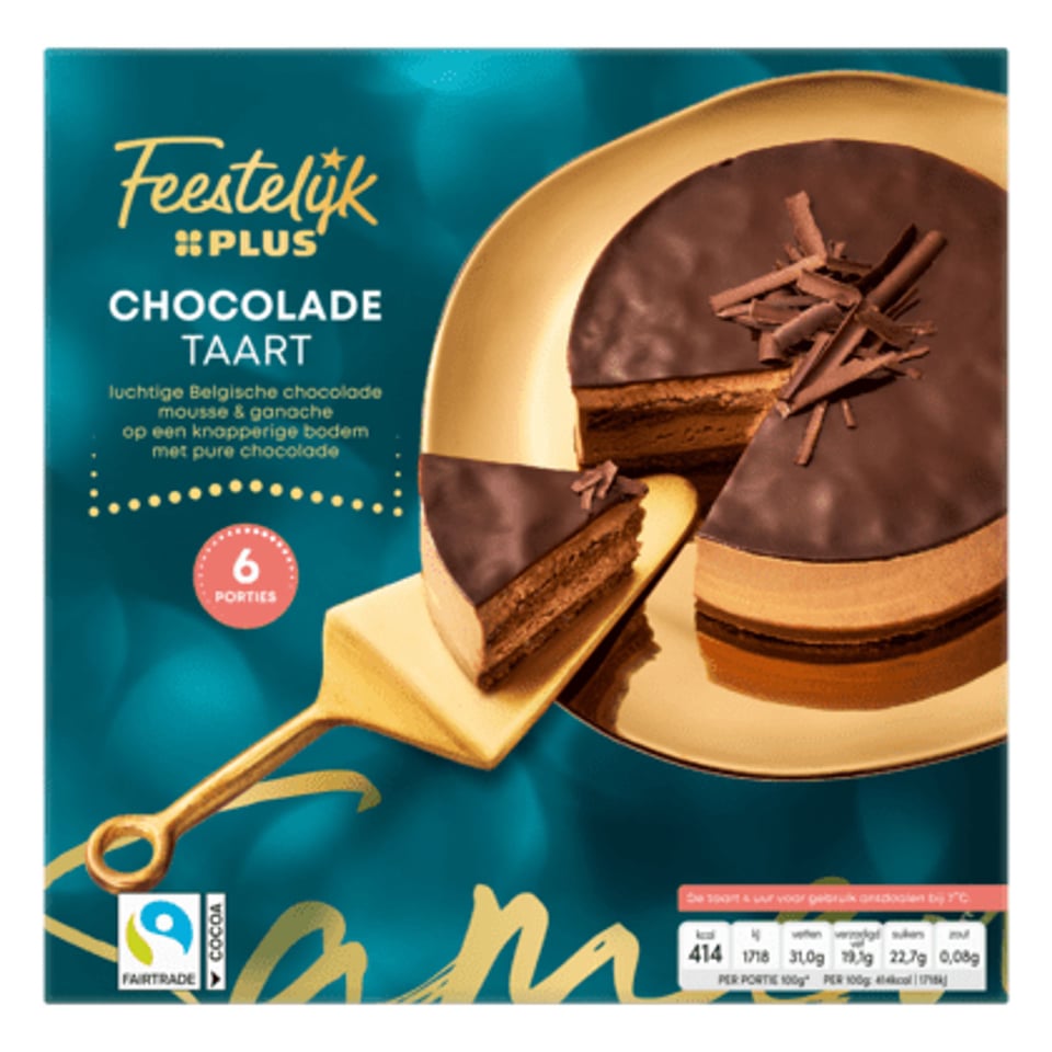 Feestelijk PLUS Chocolade Taart 6 Porties