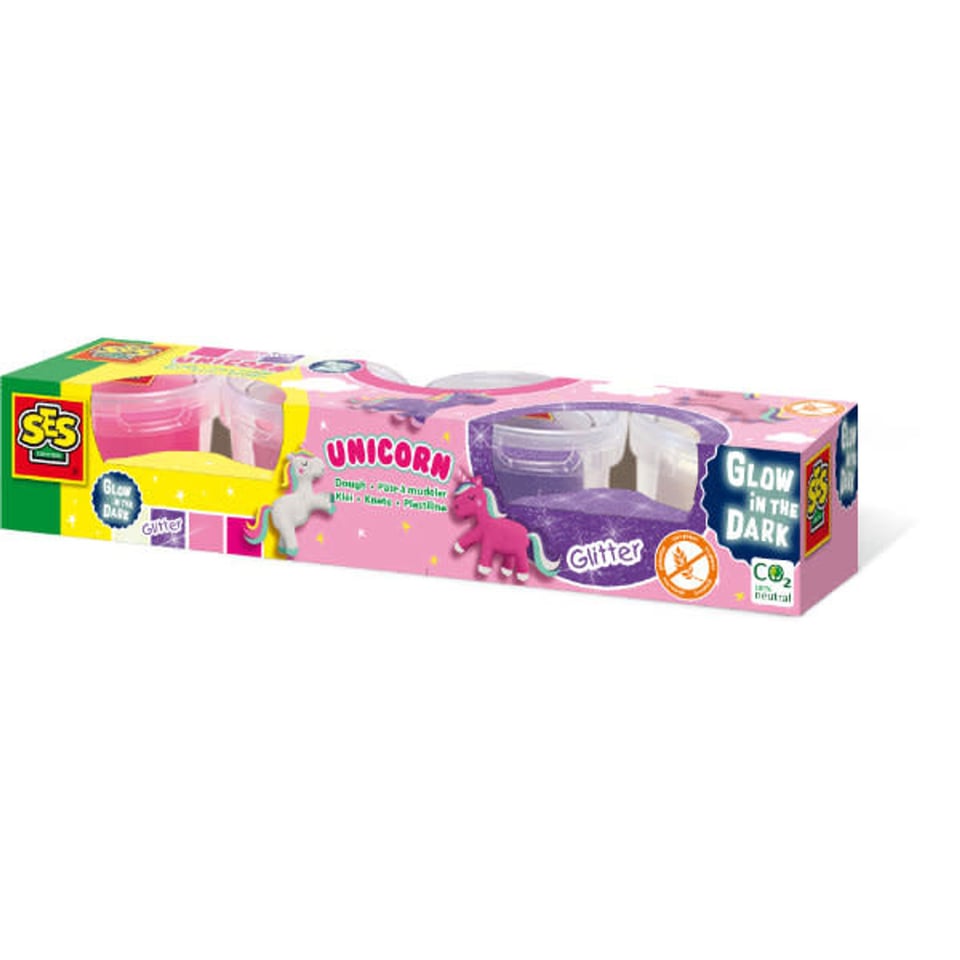 Ses Glutenvrij Speeldeeg Zachte Klei Unicorn 4 X 90 Gram 2+