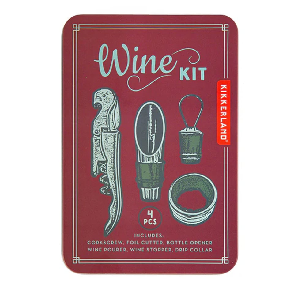 KIKKERLAND Retro Wijn Kit
