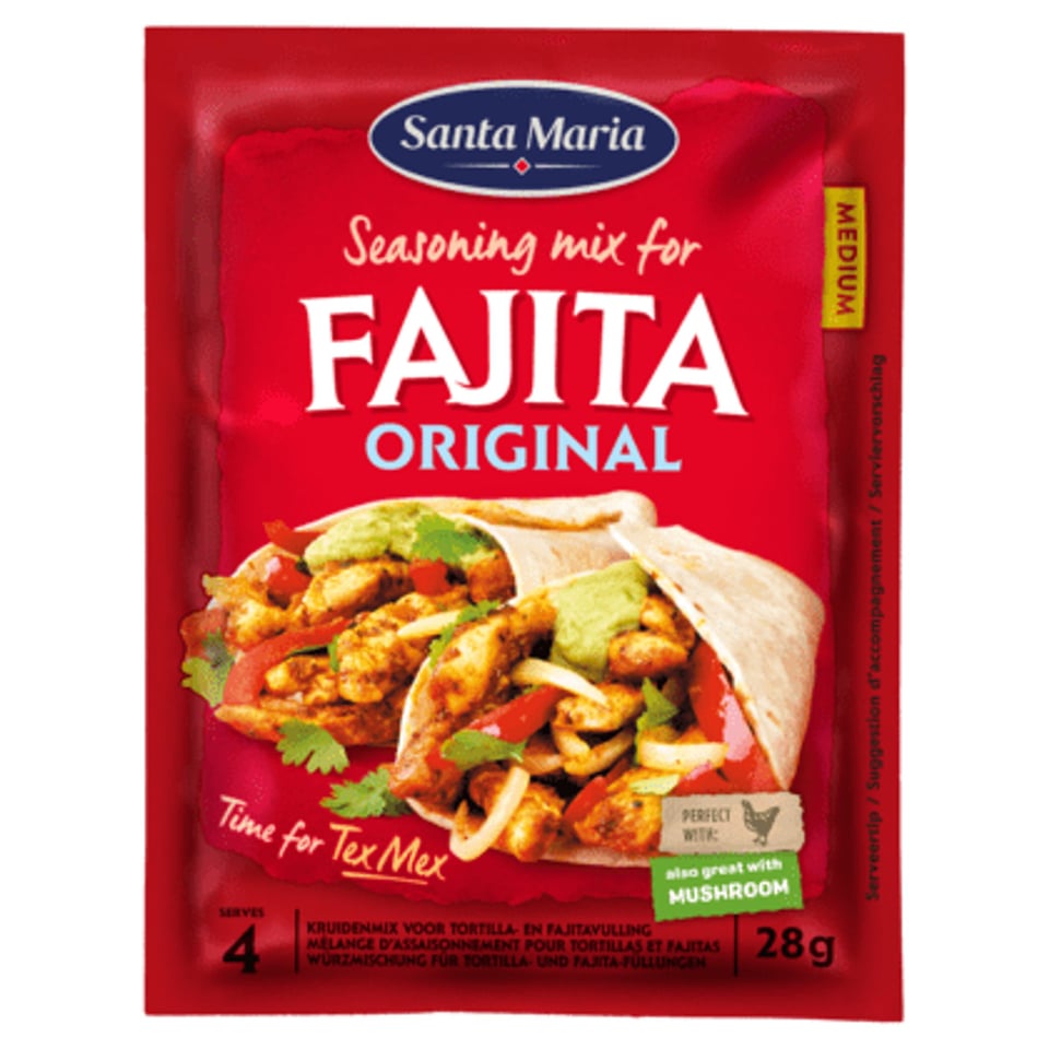 Santa Maria Fajita Kruidenmix Zakje 28 Gram