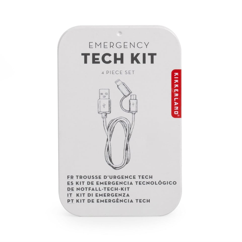 Mini Emergency Tech Kit - Grey, White