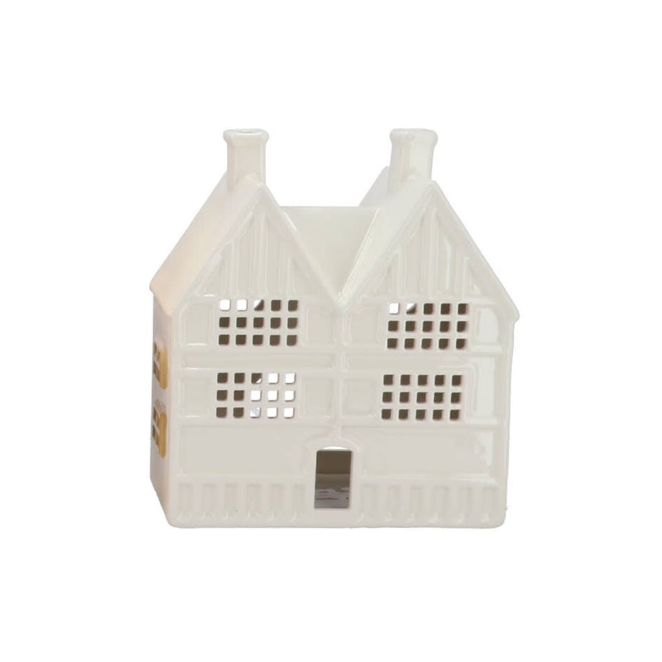 Waxinelicht Huisje Jolie Keramiek 18x21cm 3 Kleuren