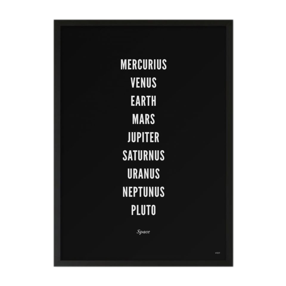 WIJCK. Planets Typo A4 Black