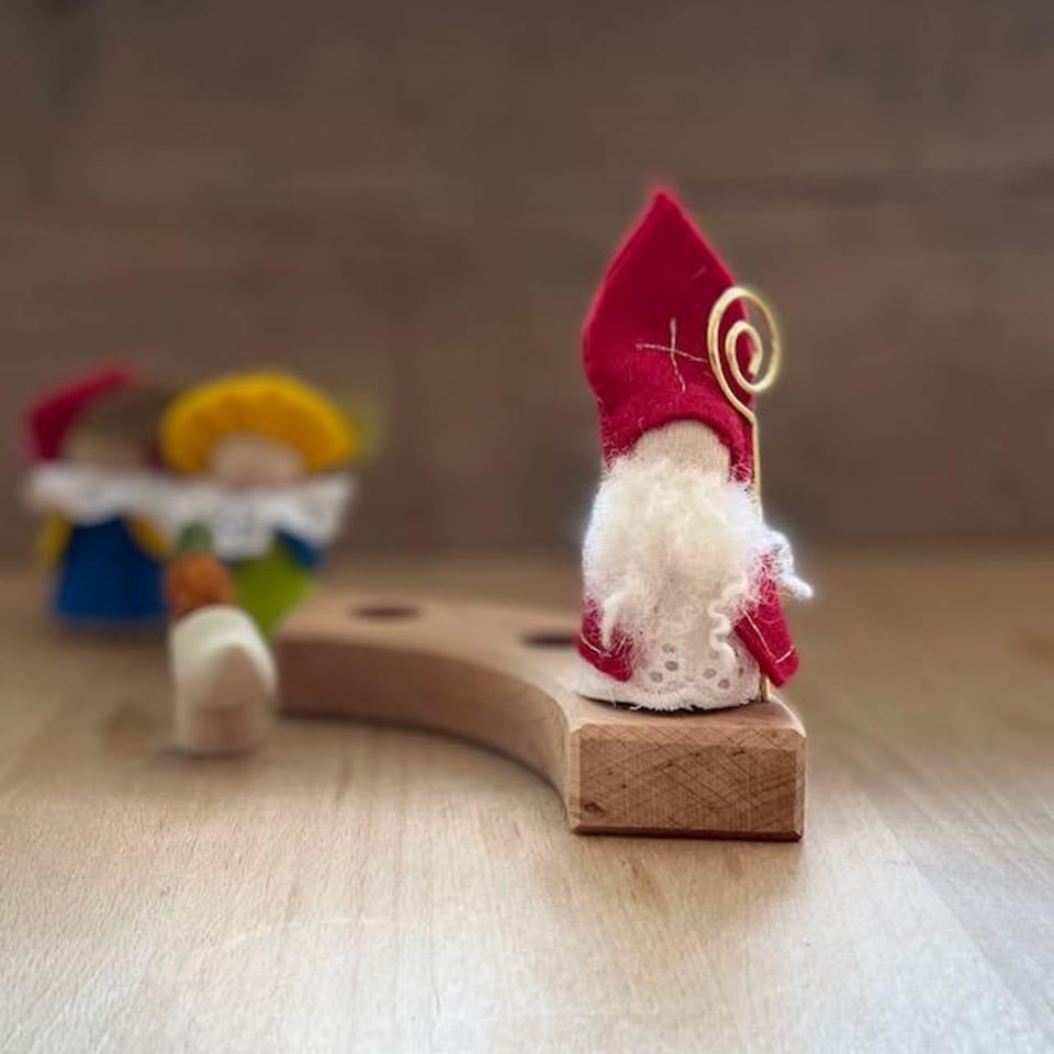 Houten Steker Voor Verjaardagsring - Sinterklaas