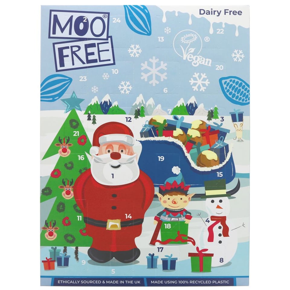 Moo Free Advent Calendar Kid White Choc 70g