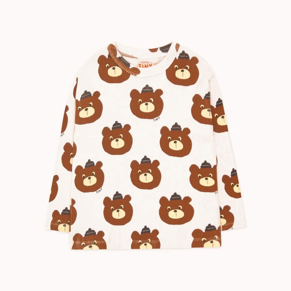 Tiny Cottons Bears Tee Light Cream Heather