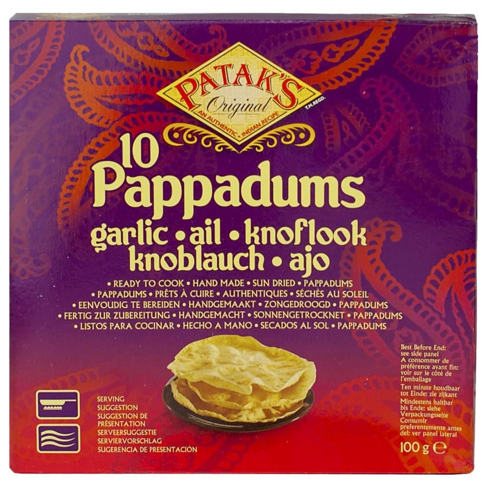 Pappadums Garlic