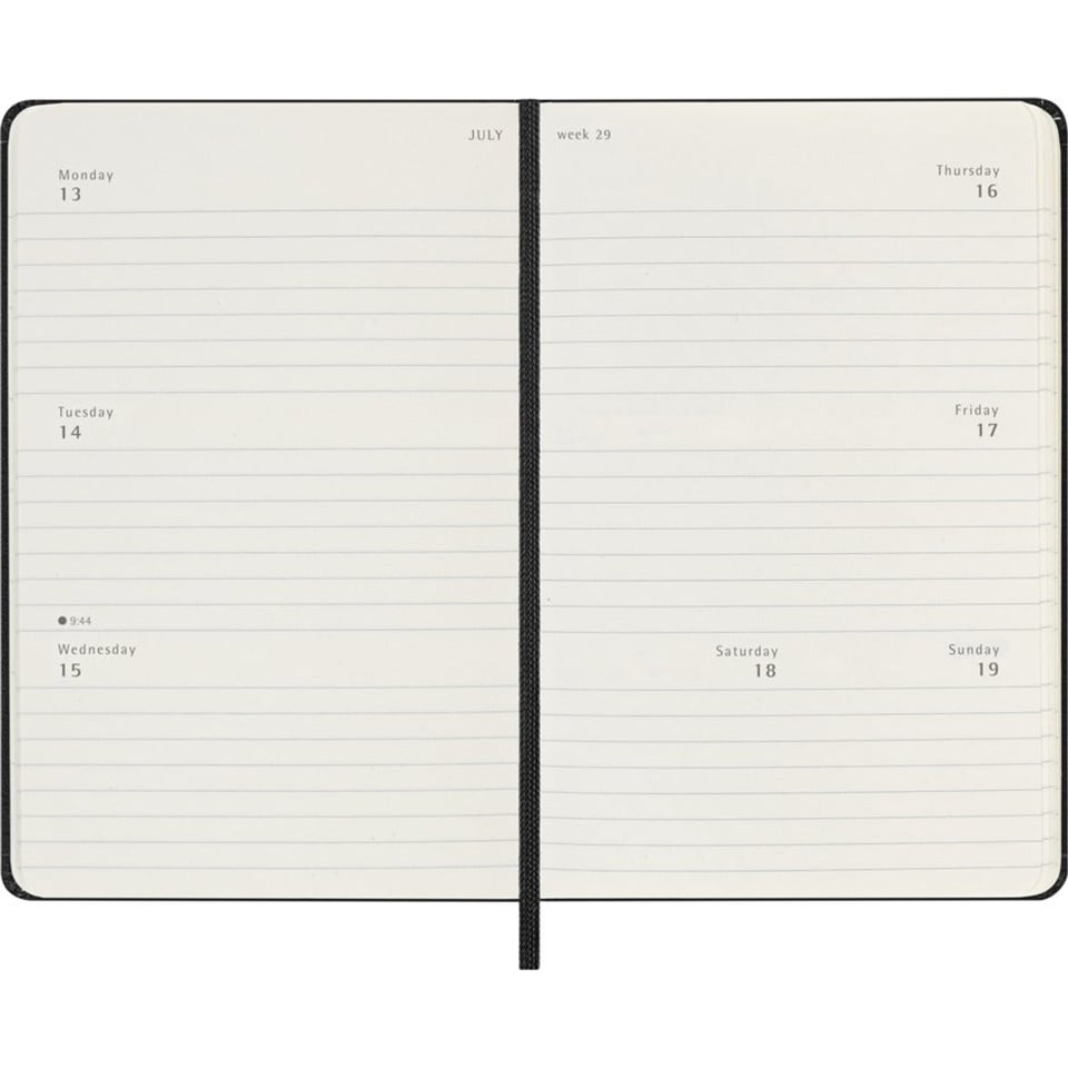 Moleskine 2026 Diary Black Hardcover Pocket Week on 2 Pages - black