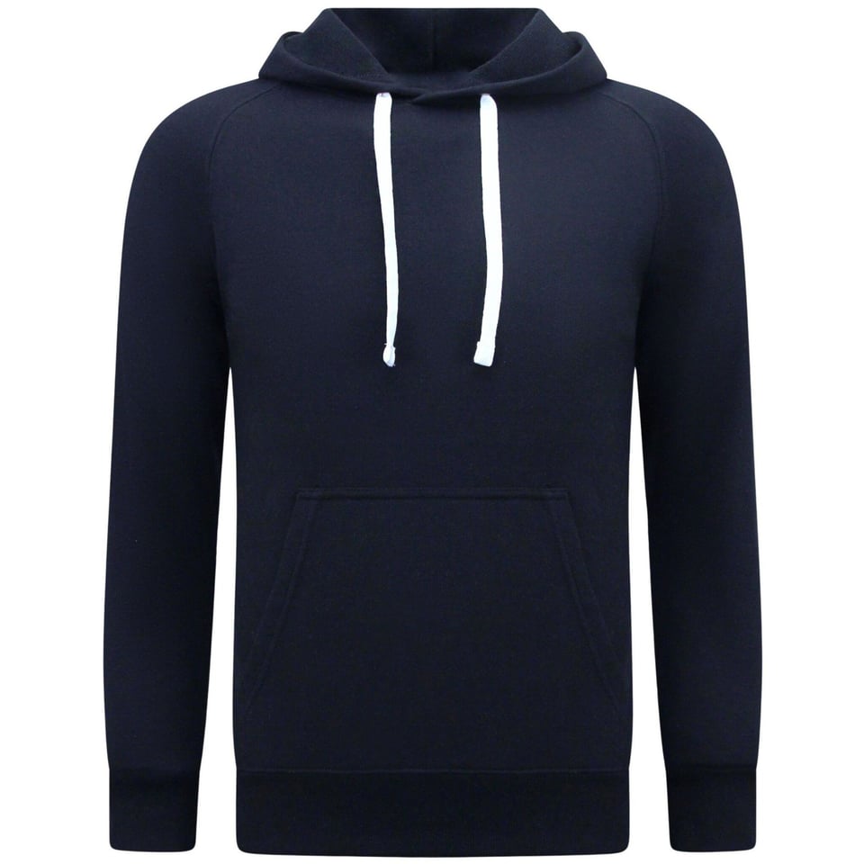 Hoodie Heren - Blanco Basic Hoodie - Donker Blauw