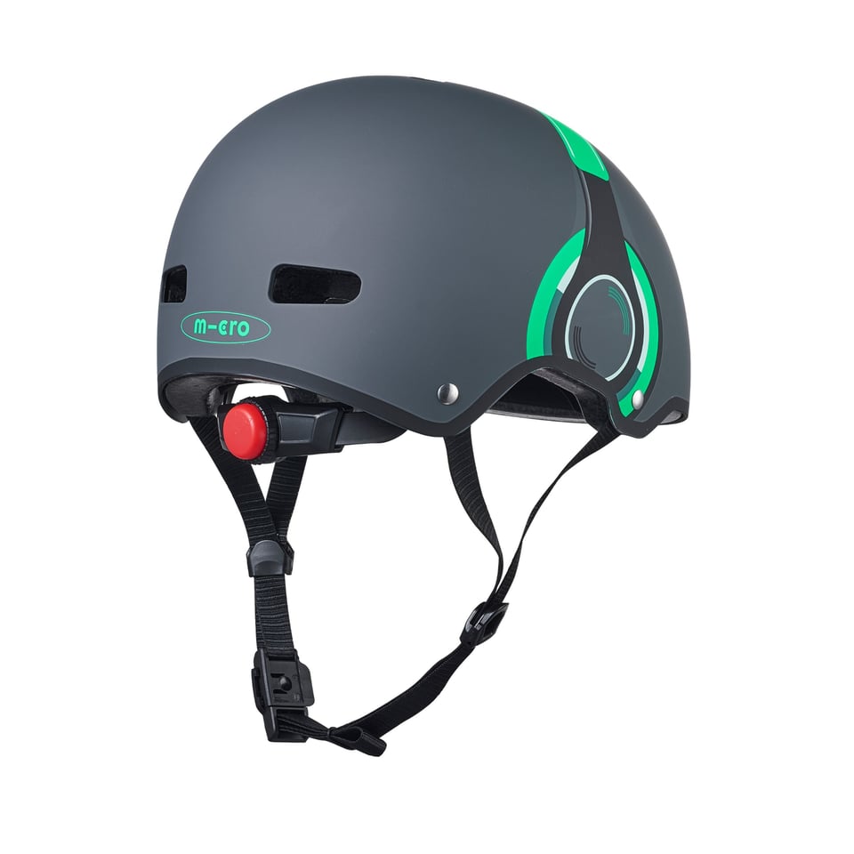 Micro ABS Helm Deluxe Headphones Grijs/groen - Maat: M (54-58 Cm)