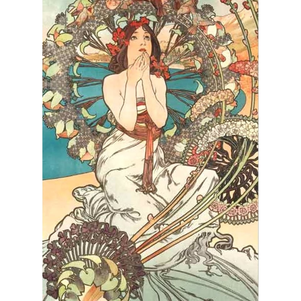 Postkaart - Alphonse Mucha - Monaco, Monte Carlo 1897