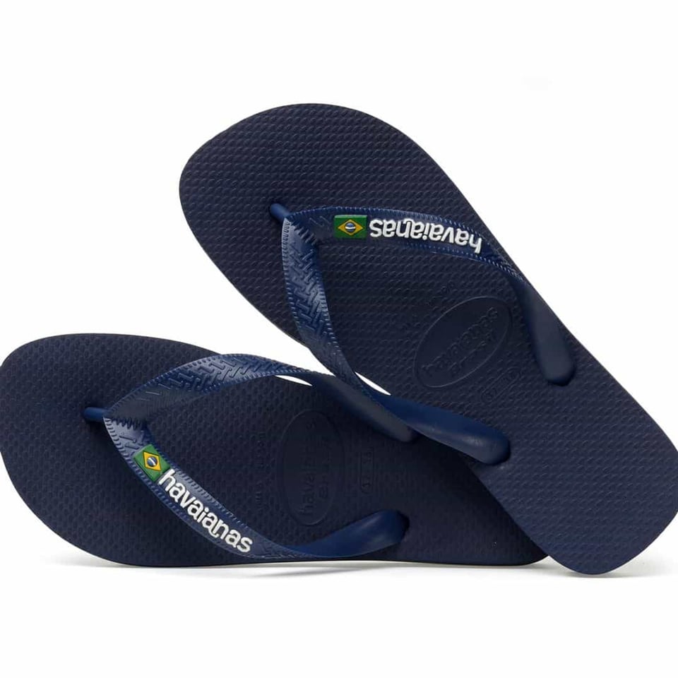 Havaianas Brasil Logo Kids Navy Blue