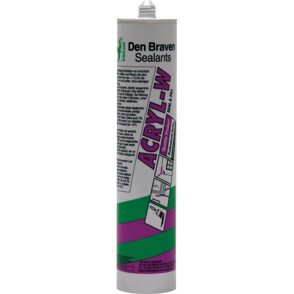 Den Braven Zwaluw Acryl-W Acrylaatkit 310ml Grijs