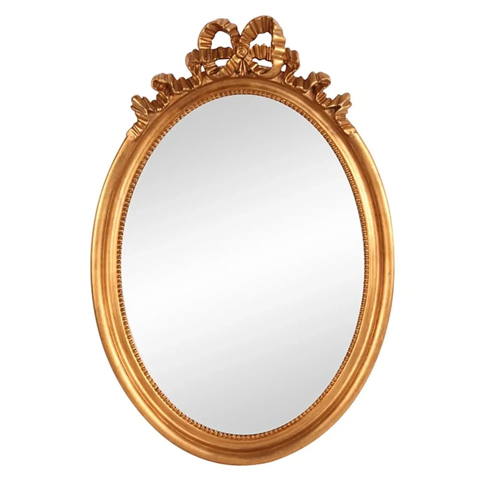 Spiegel Ovaal Baroque Strik Goud 64x95cm
