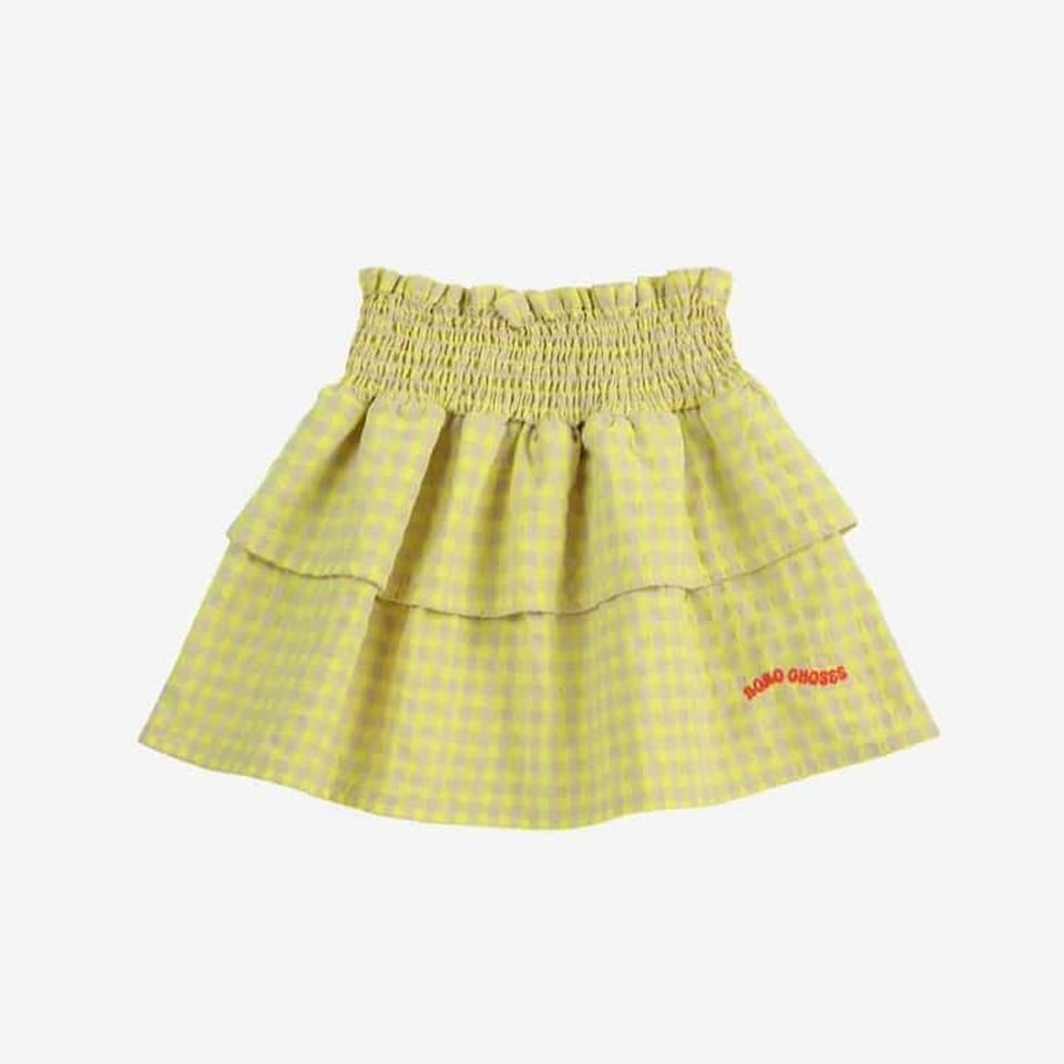 Bobo Choses Vichy Ruffle Skirt