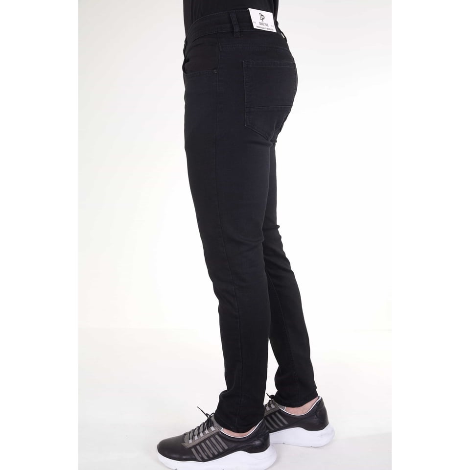 Nette Heren Stretch Broek - Slim Fit - 5412 - Zwart