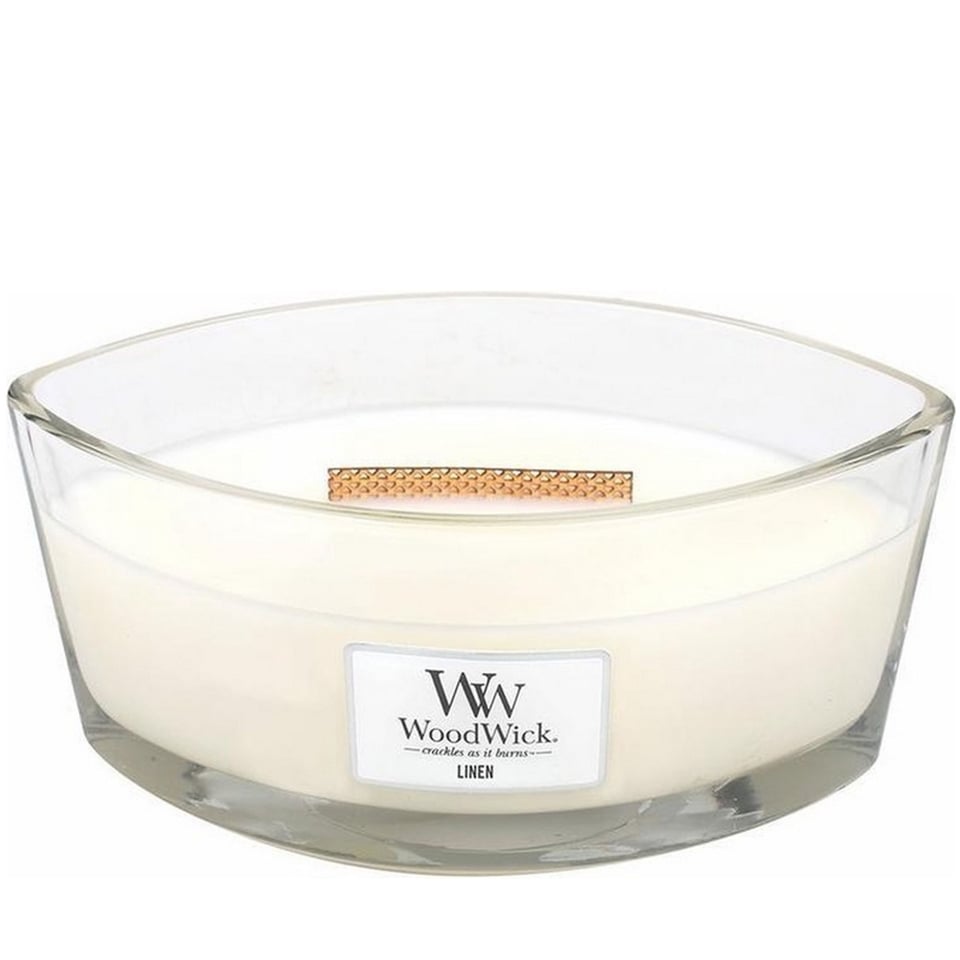 Woodwick Linen Kaars Ellipse