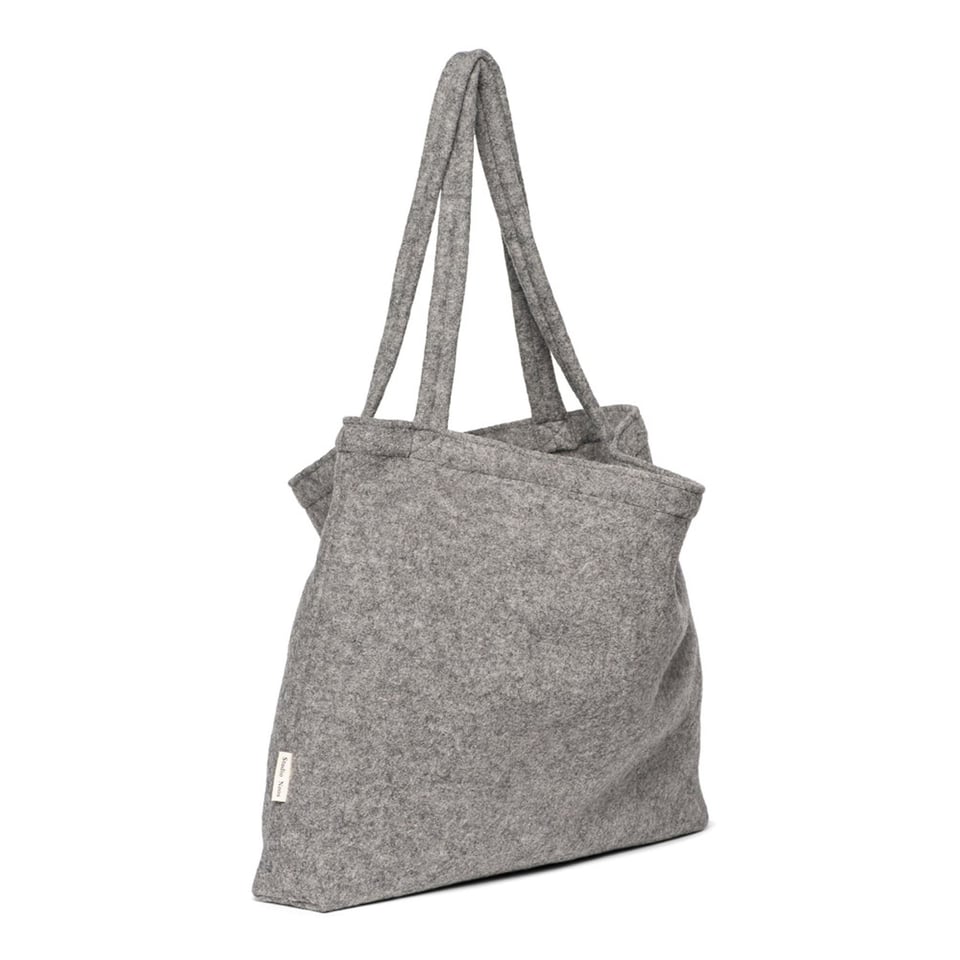 Grey Wool Mom Bag - Grey