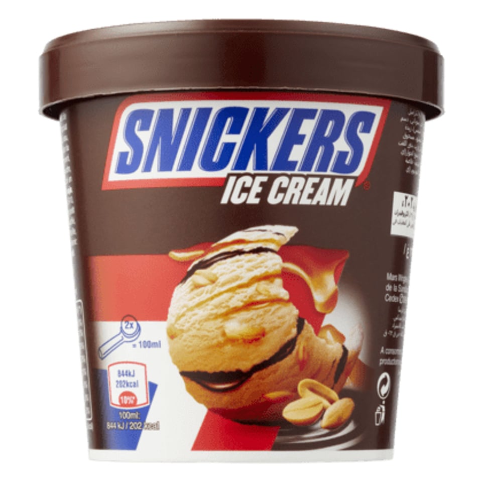 Snickers Melk Chocolade Pinda Karamel Schep Ijs