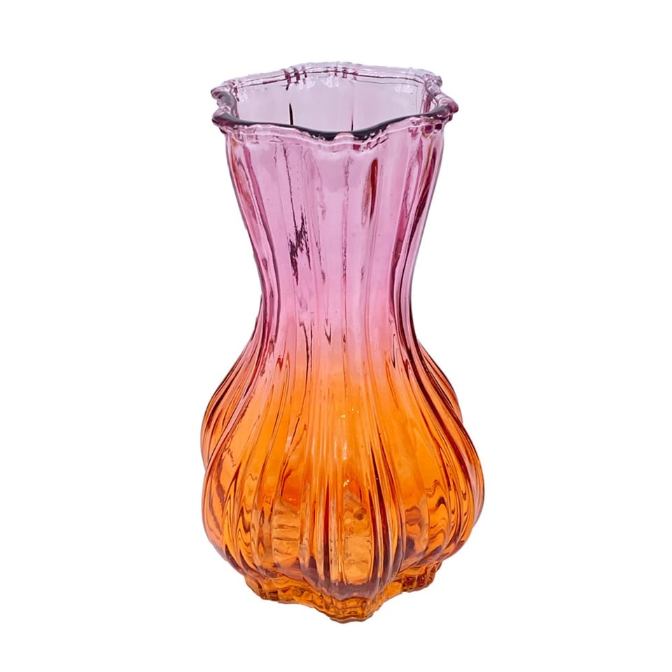 Vaas Knoflook Orange Mix Glas 13x20cm in 4 Tinten