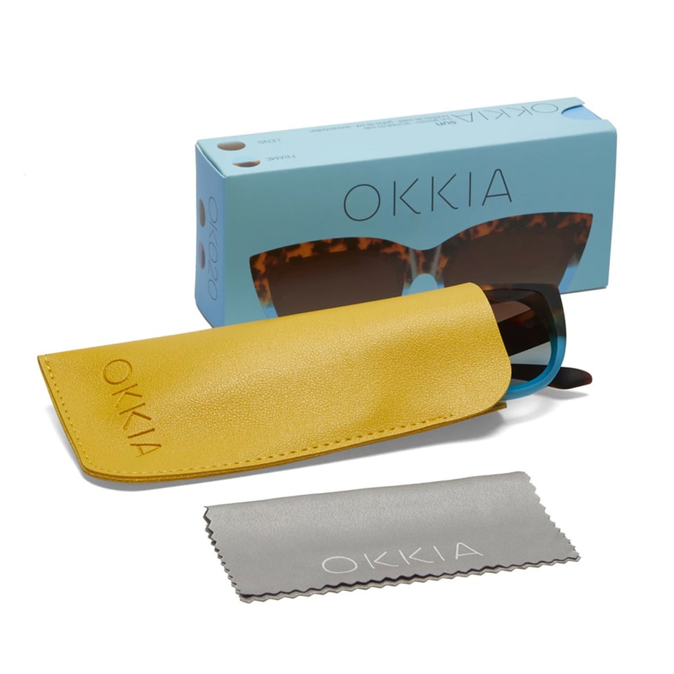 Zonnebril SILVIA Cat-Eye Havana Blue OK020-HB