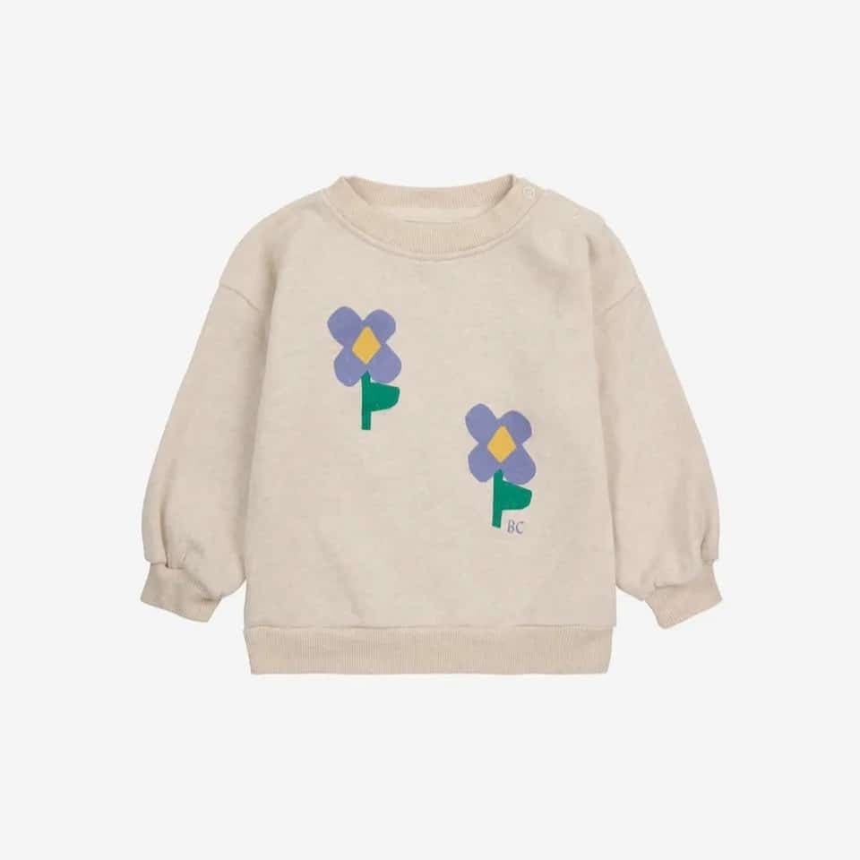 Bobo Choses Baby Pansy Flower Sweatshirt